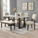 60-inch Dining Table Set for 6 Chairs