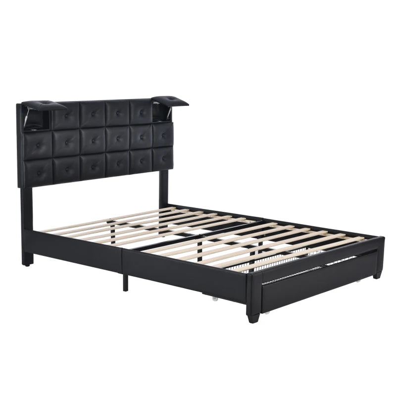 Queen Upholstered Platform Bed