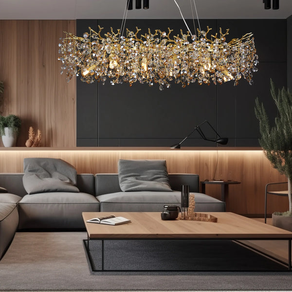 Modern Luxury Crystal Waterfall Chandelier