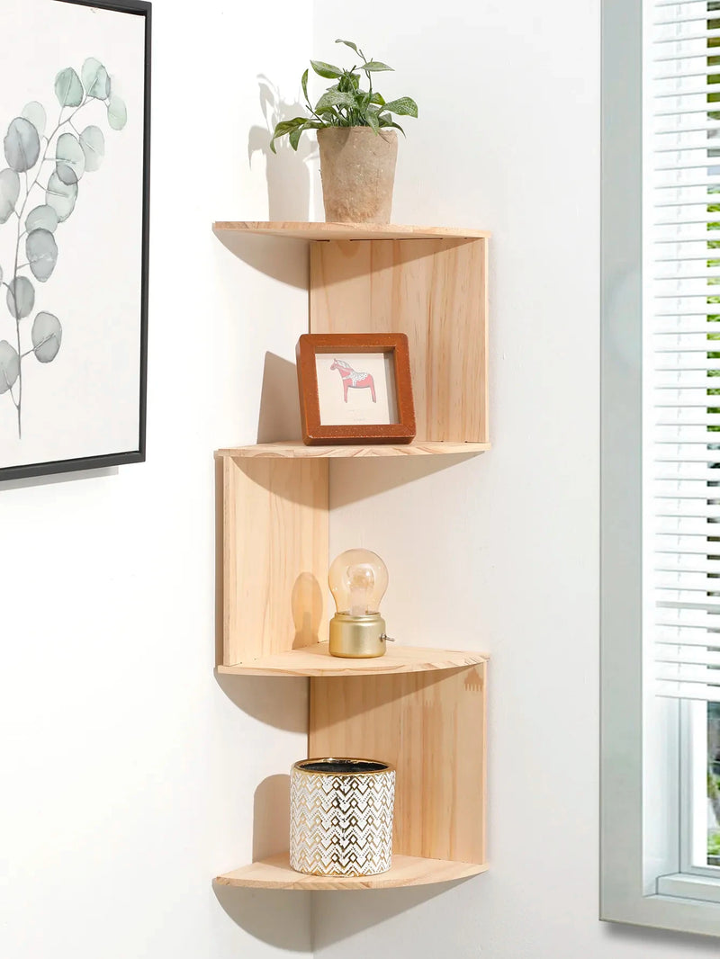 5-layer Wooden Corner Shelf Display Stand