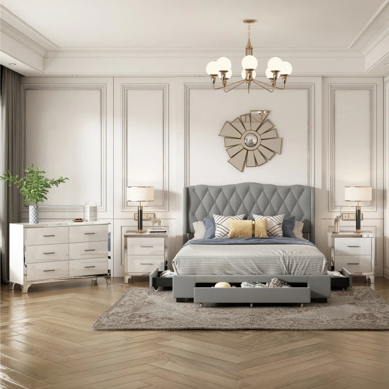 Queen Upholstered Bed Frame