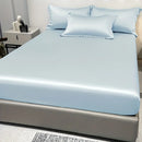 Satin Solid Color Fitted Sheet