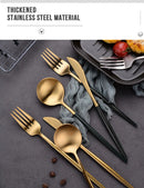 24pcs Gold Dinnerware Set