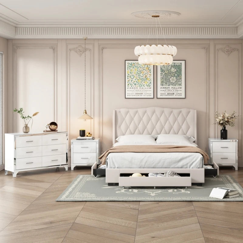 Queen Upholstered Bed Frame