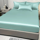 Satin Solid Color Fitted Sheet