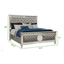 Modern Style Mirror Front King Bed Frame