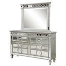 Modern Style Mirror Front King Bed Frame