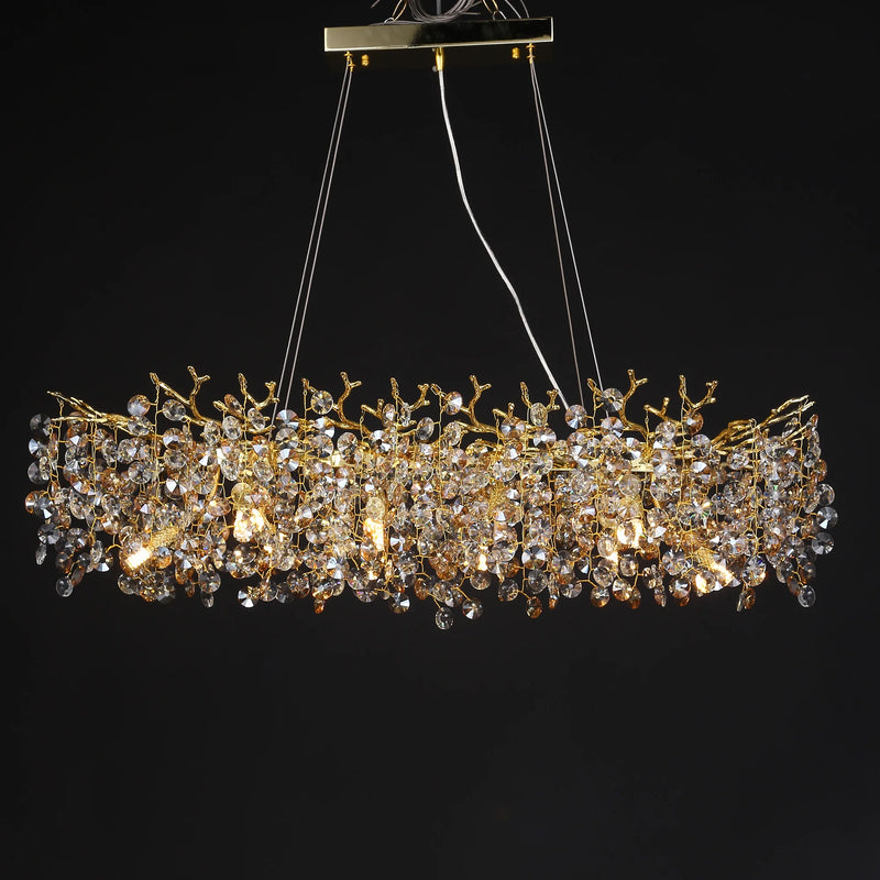 Modern Luxury Crystal Waterfall Chandelier