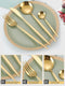 24pcs Gold Dinnerware Set