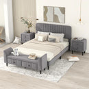 Queen Size Upholstered Platform Bed