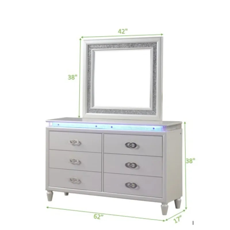 4 Pc LED Bedroom Set