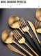 24pcs Gold Dinnerware Set