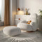 Fluffy White Living Room Chair