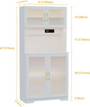 65" Storage Cabinet with LED Lighting