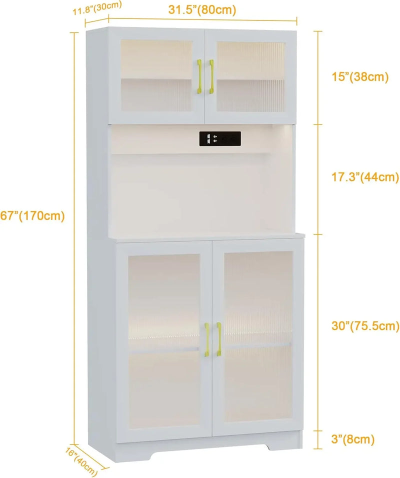 65" Storage Cabinet with LED Lighting