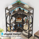 Tribesigns 7-Shelf Corner Bookshelf