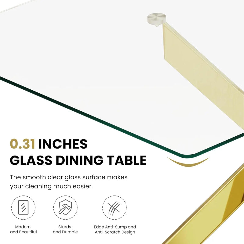 Rectangular Glass Dining Table