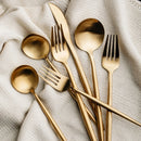 24pcs Gold Dinnerware Set