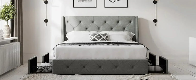 Allewie King Size Bed Frame