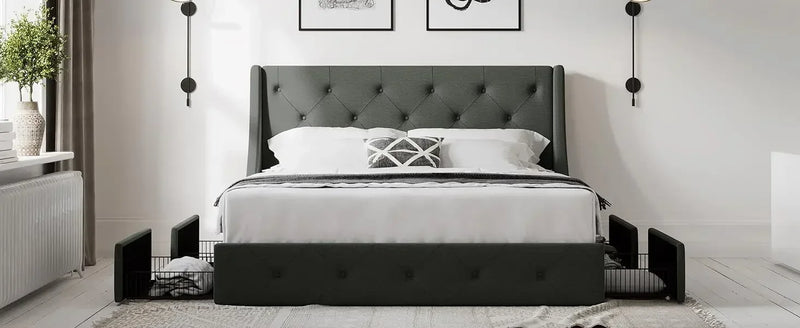 Allewie King Size Bed Frame