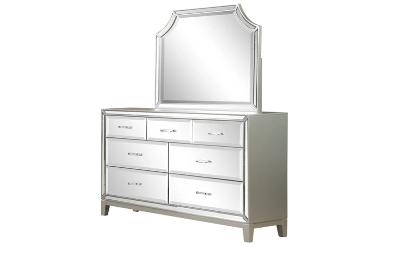 6 PC Mirror Front Bedroom set