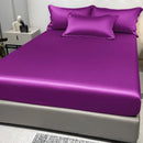 Satin Solid Color Fitted Sheet