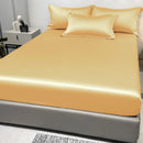 Satin Solid Color Fitted Sheet